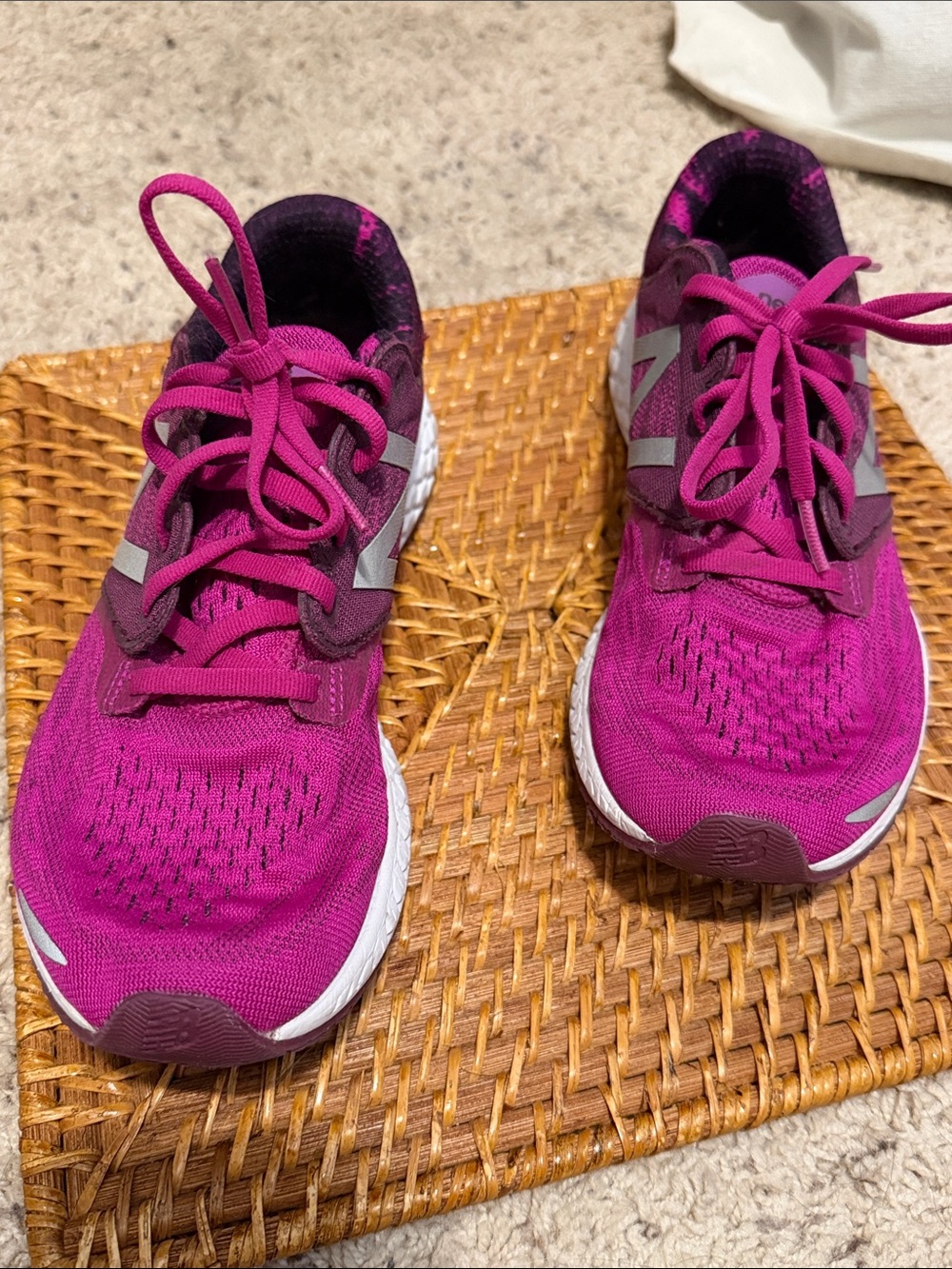 New Balance Women's Bright Fuchsia Lace-Up Running Shoes